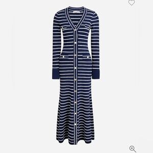 J Crew Button-up sweater-dress in stripe